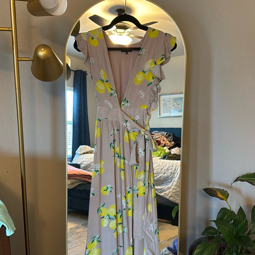 Revolve Majorelle Sweet Pea maxi dress in Tan Lemon